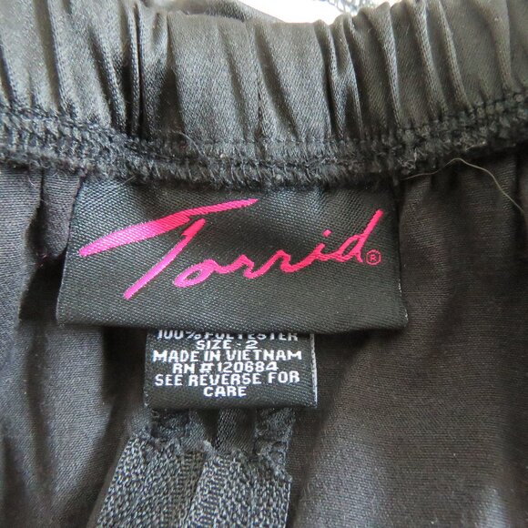 VINTAGE TORRID Y2K Black Lace Satin Bustier Top Goth Whimsigoth Fairy 2X - Picture 12 of 14